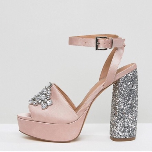 ASOS Shoes - 🔔 Hollywood platforms with jewels. Pink glittery
